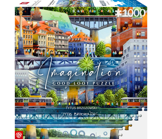 GOOD LOOT Imagination: Tytus Brzozowski Warsaw Bridges / Warszawskie mosty Puzzles 1000 - 1056328 - zdjęcie 2